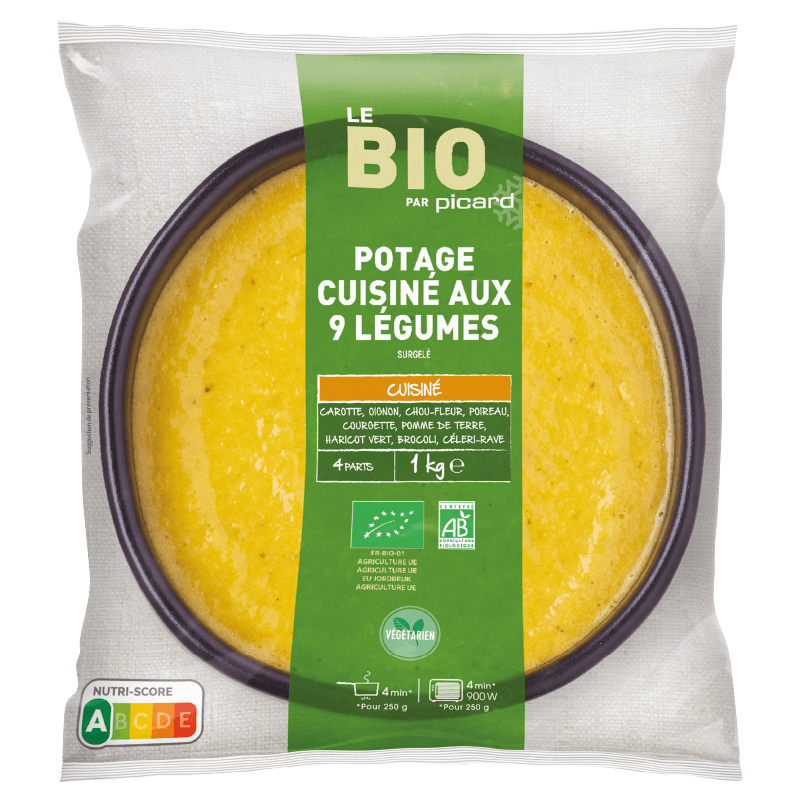 Potage cuisiné aux 9 légumes bio - 13485 - Picard Réunion