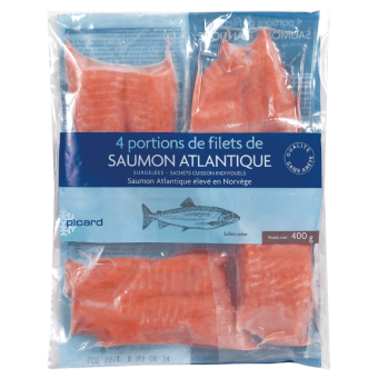4 portions de filets de saumon atlantique
