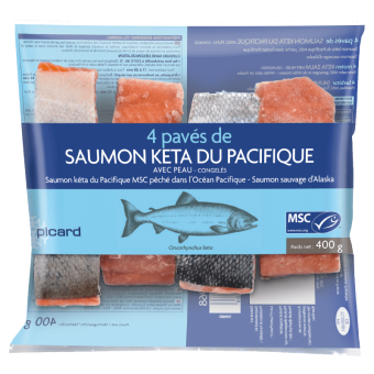 4 pavés de saumon kéta du Pacifique MSC - 19968 - Picard Réunion