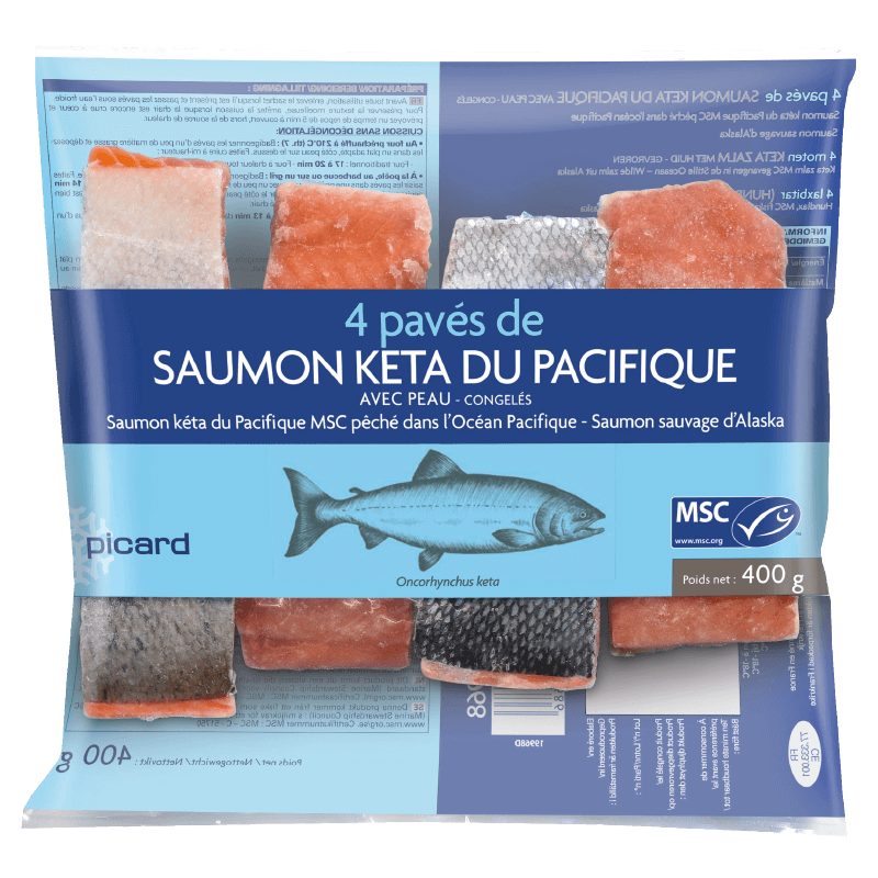 4 pavés de saumon kéta du Pacifique MSC - 19968 - Picard Réunion