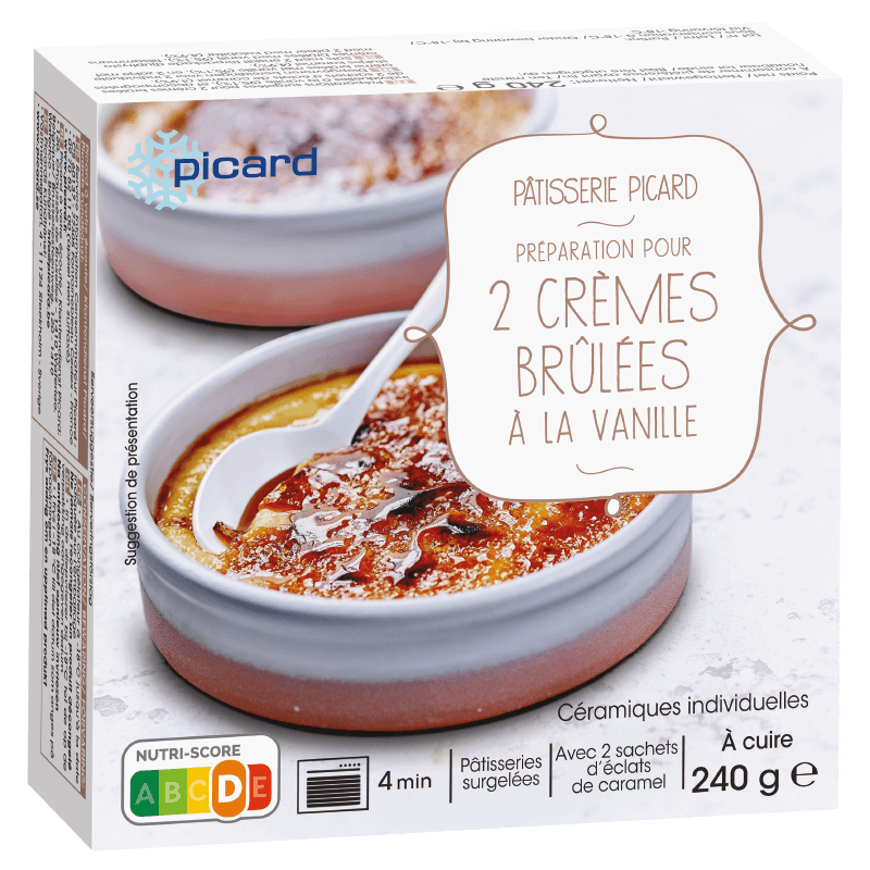2 crèmes brûlées en ramequins de céramique - 24995 - Picard Réunion