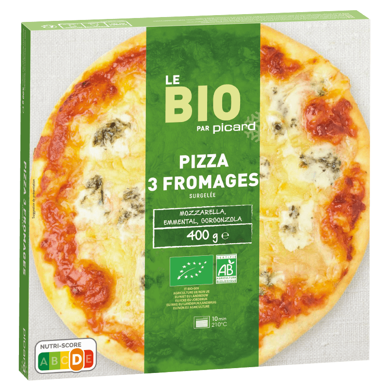 Pizza 3 fromages bio - 37198 - Picard Réunion