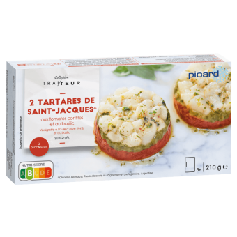 2 tartares de Saint-Jacques aux tomates confites et au basilic - 47188 - Picard Réunion