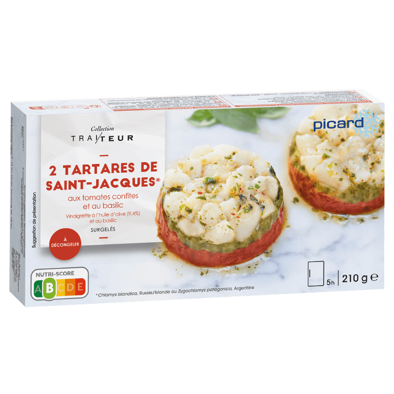 2 tartares de Saint-Jacques aux tomates confites et au basilic - 47188 - Picard Réunion