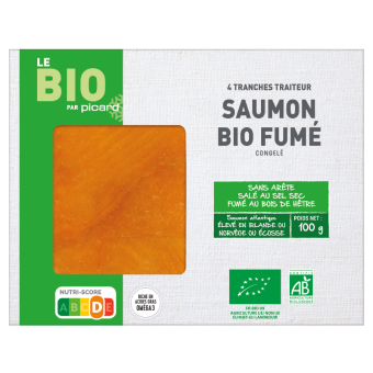 4 tranches de saumon fumé bio - 48027 - Picard Réunion