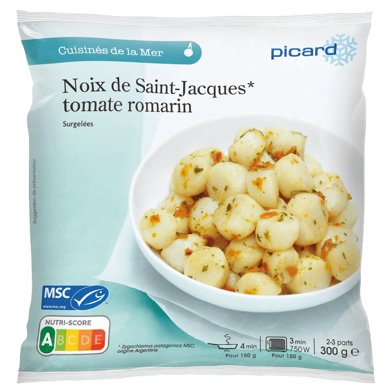Noix de Saint-Jacques tomate romarin MSC - 48260 - Picard Réunion