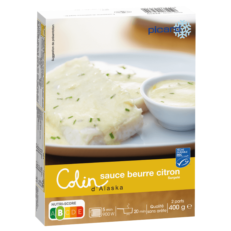 Colin d'Alaska MSC sauce beurre citron - 57970 - Picard Réunion