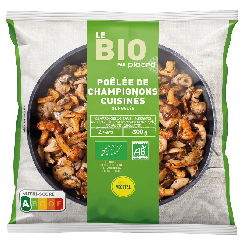 Poêlée de champignons cuisinés bio - 59043 - Picard Réunion