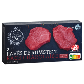 2 pavés de rumsteck Label Rouge - 60829 - Picard Réunion