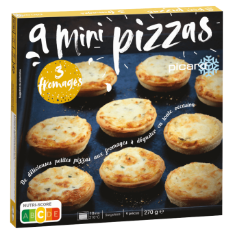 9 petites pizzas 3 fromages - 64591 - Picard Réunion