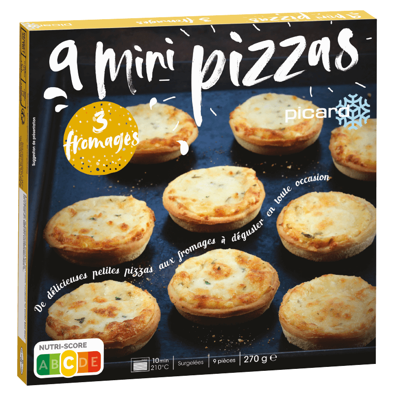 9 petites pizzas 3 fromages - 64591 - Picard Réunion