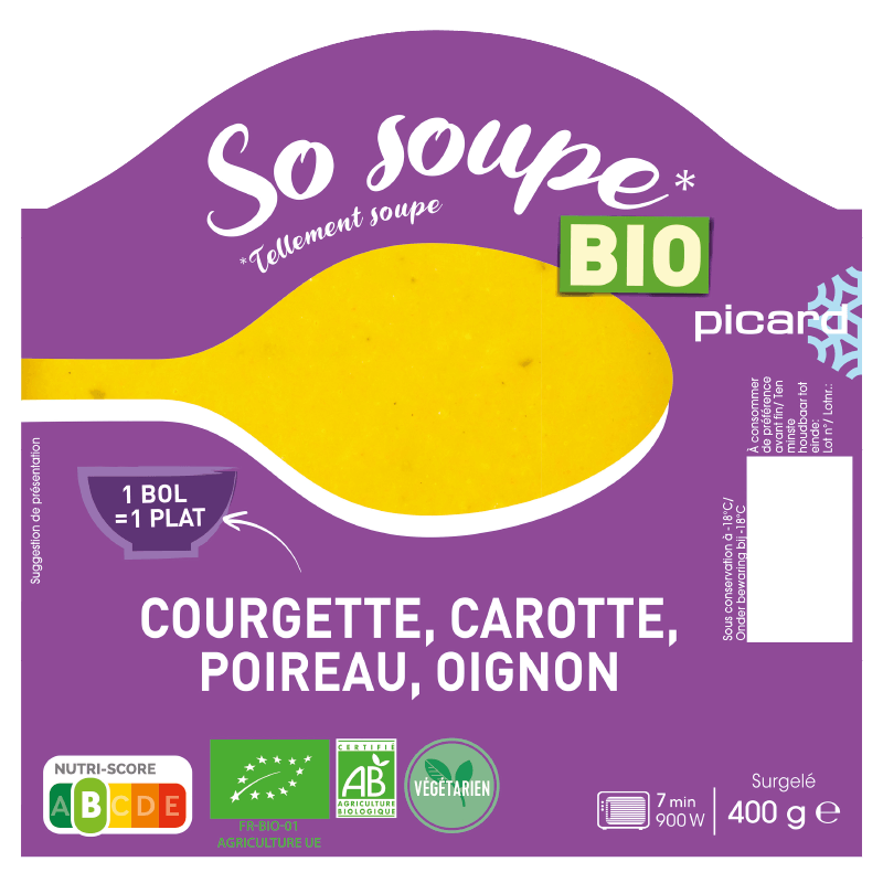 Potage aux 4 légumes bio - 68381 - Picard Réunion