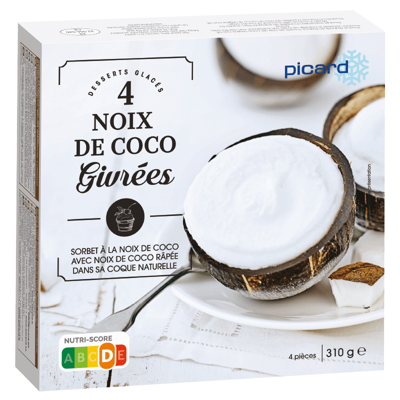 4 noix de coco givrées - 82054 - Picard Réunion