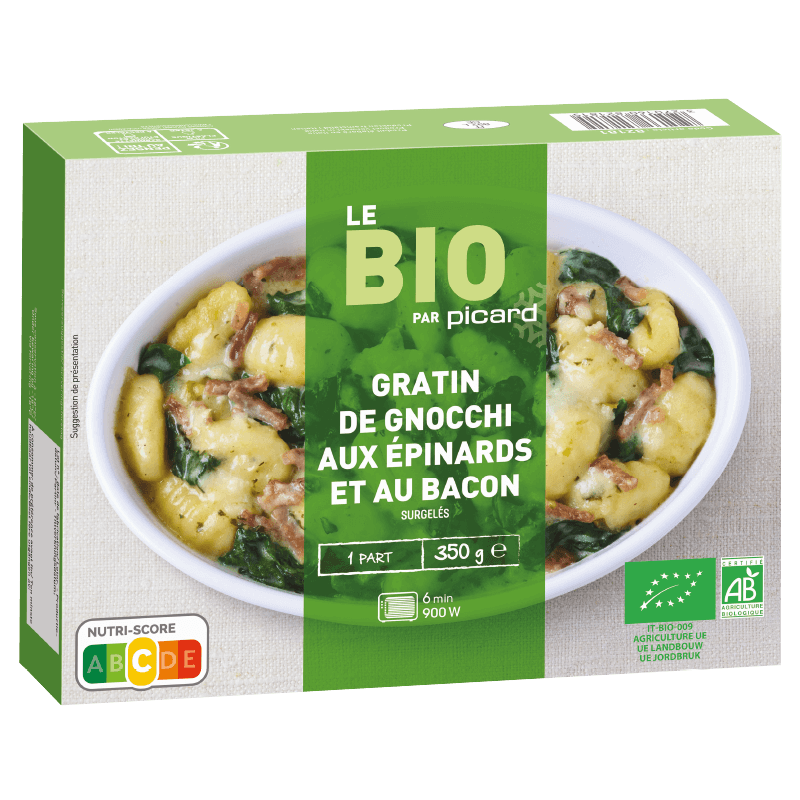 Gratin de gnocchi aux épinards et au bacon bio - 82181 - Picard Réunion