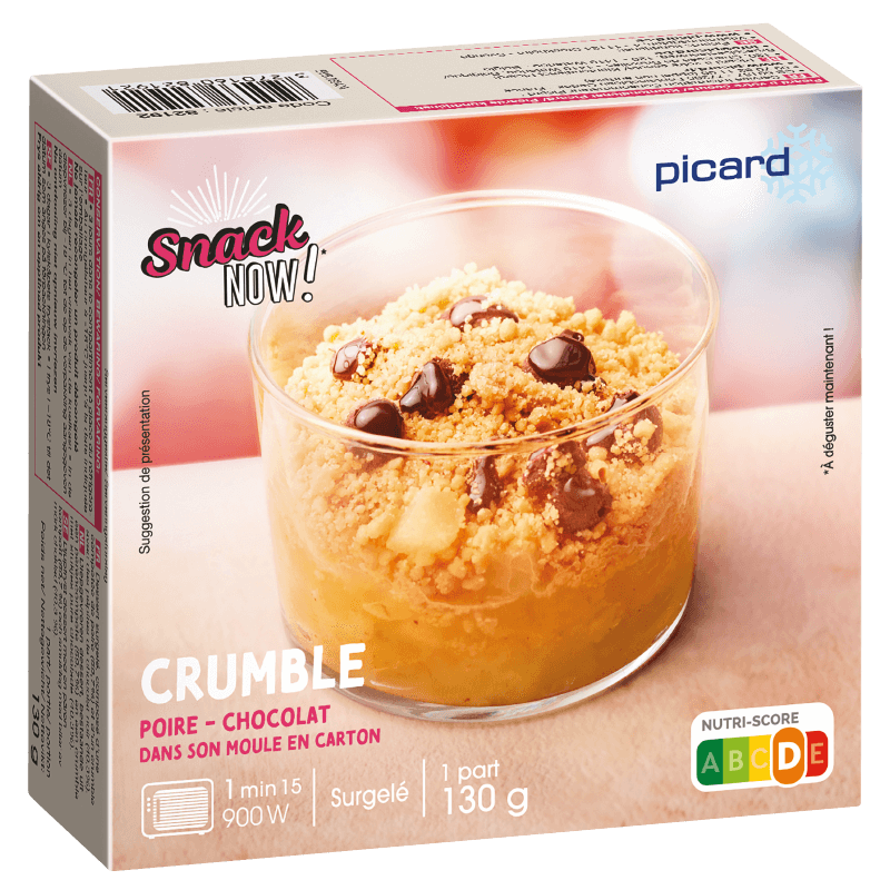 Crumble poire-chocolat - 82192 - Picard Réunion