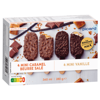 8 mini-bâtonnets vanille et caramel - 84260 - Picard Réunion