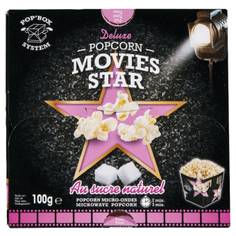 Popcorn Movies Star au sucre naturel - 85942 - Picard Réunion