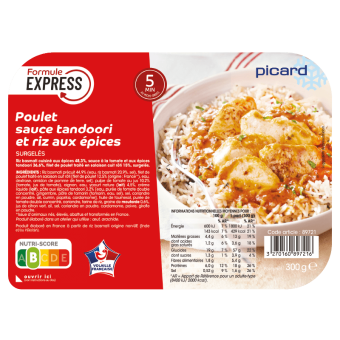 Poulet sauce tandoori et riz aux épices - 89721 - Picard Réunion