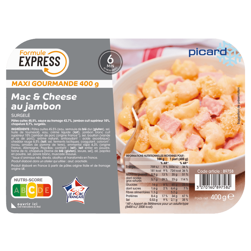 Mac and Cheese au jambon - 89758 - Picard Réunion