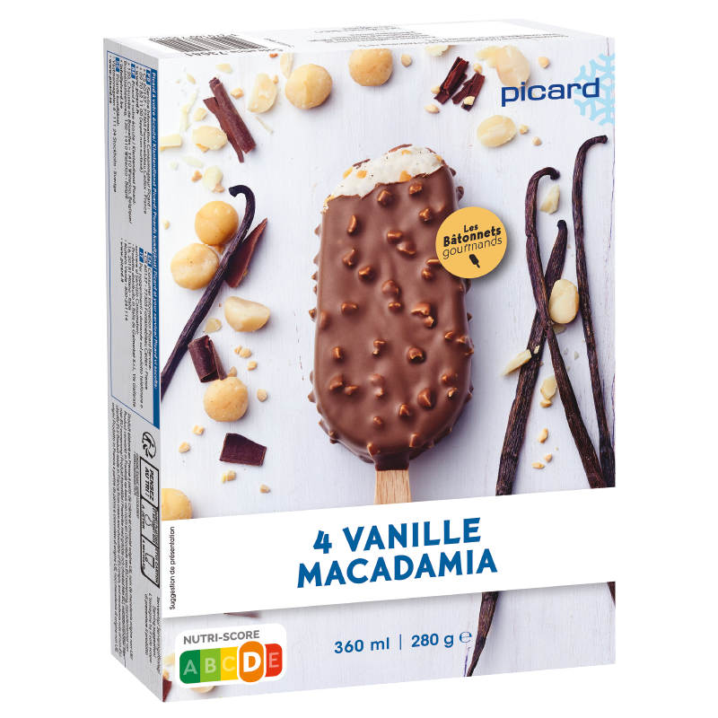 4 bâtonnets vanille-macadamia - 73041 - Picard Réunion