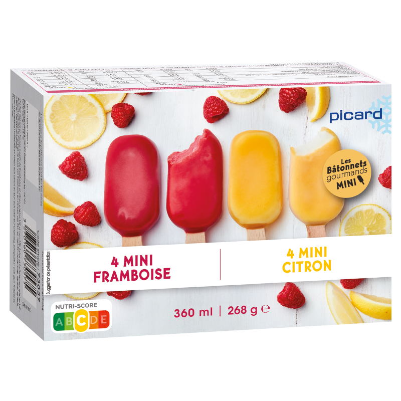 8 mini-bâtonnets sorbet fruits - 73057 - Picard Réunion