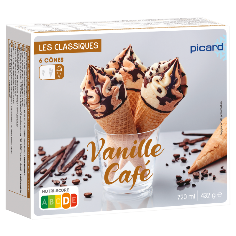 6 cônes vanille-café - 73673 - Picard Réunion