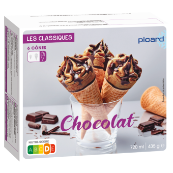 6 cônes chocolat - 73681 - Picard Réunion