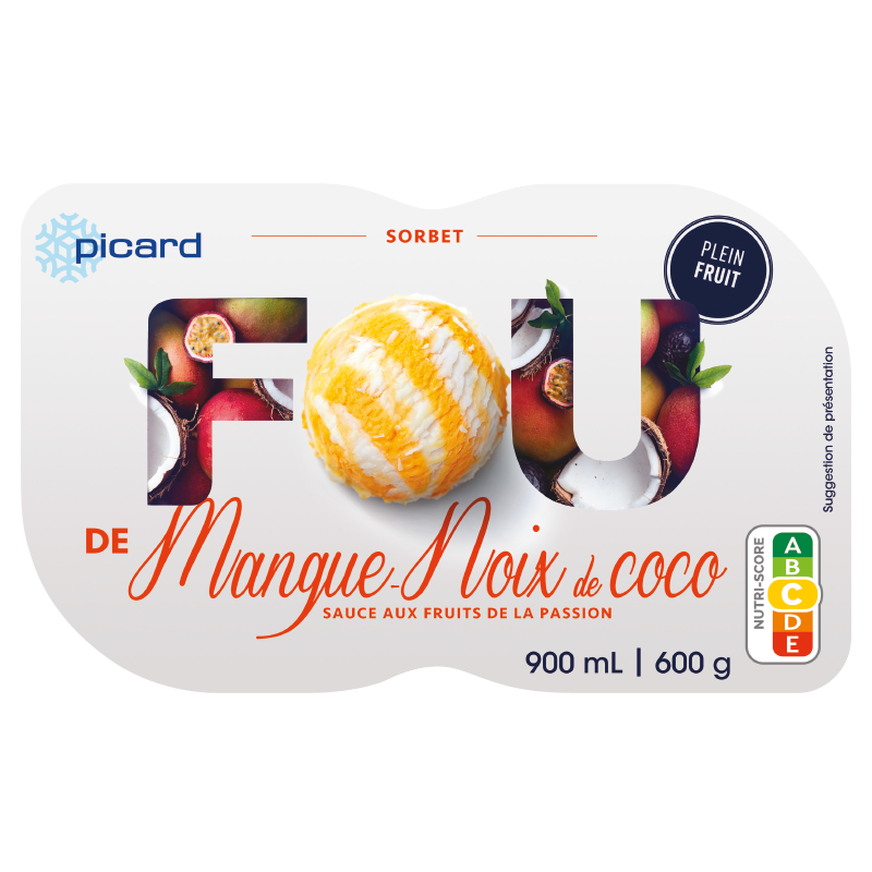 Sorbet Mangue-noix de coco - 84163 - Picard Réunion