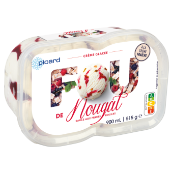 Crème glacée nougat sauce aux fruits rouges - 84164 - Picard Réunion