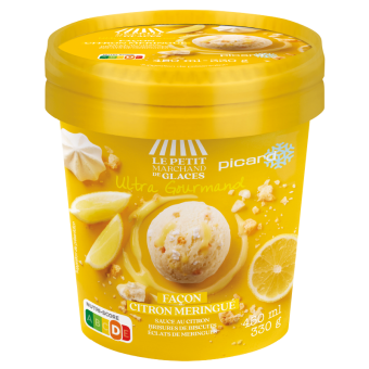 Crème glacée façon citron meringué - 84911 - Picard Réunion