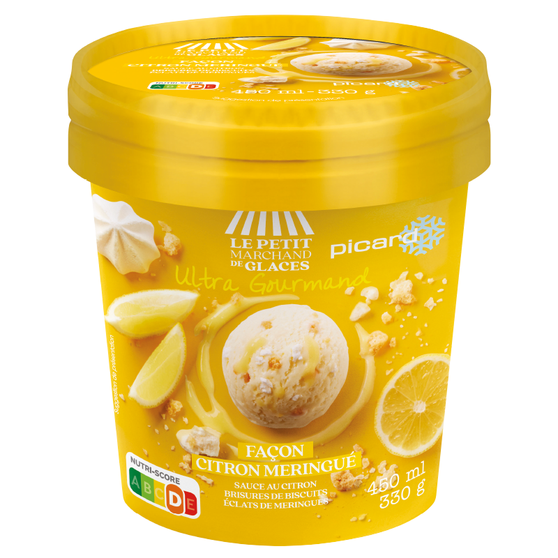 Crème glacée façon citron meringué - 84911 - Picard Réunion