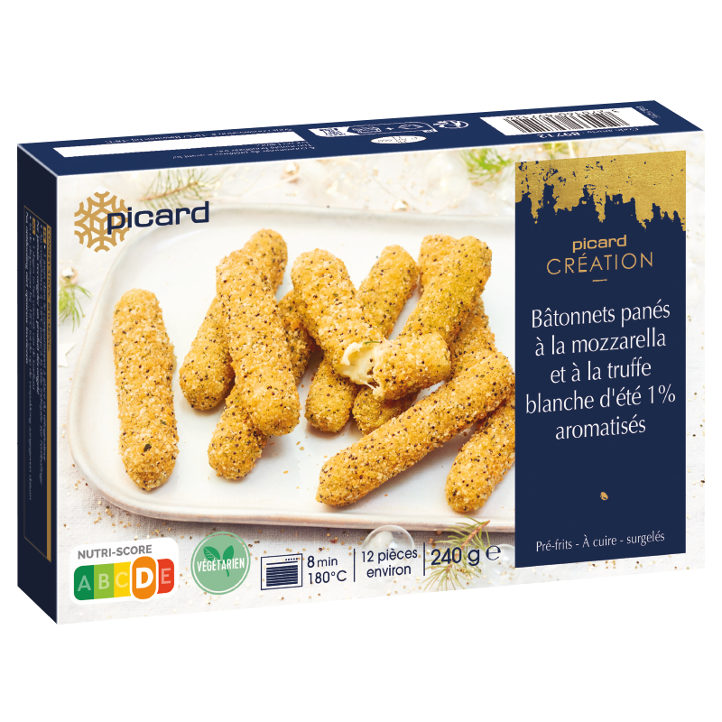 Bâtonnets panés à la mozzarella et à la truffe - 89712 - Picard Réunion