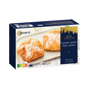 4 paniers saumon fumé, saumon