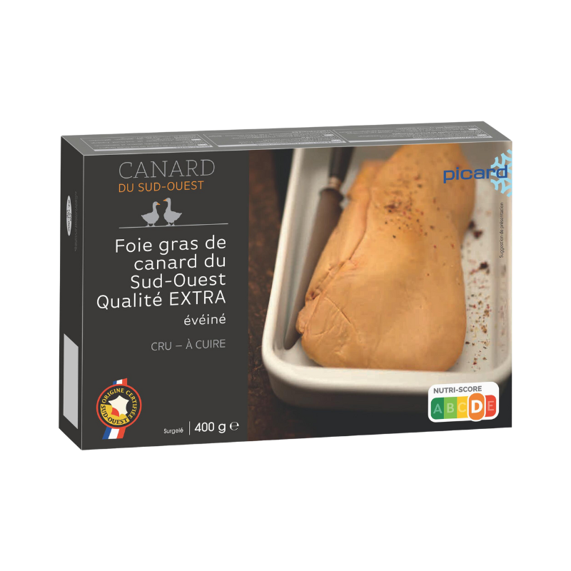 Foie gras cru de canard du Sud-Ouest qualité extra