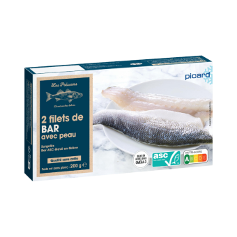 2 filets de bar avec peau...