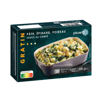 Gratin de pâte, épinard,...