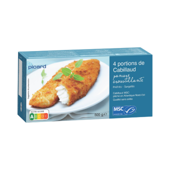 4 portions filet cabillaud...