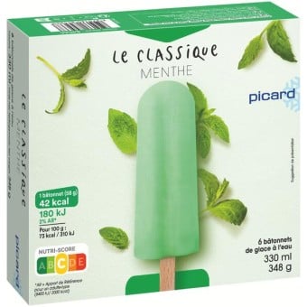 6 BATONNETS GLACES MENTHE