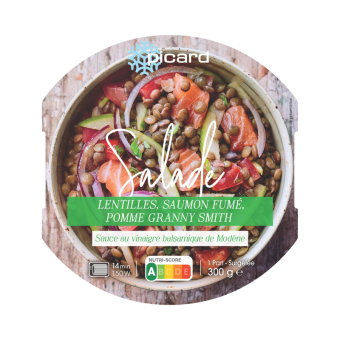 Salade de lentille, saumon...