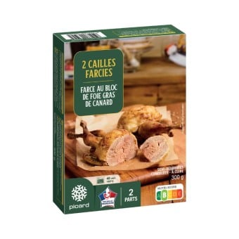 2 cailles farcies au bloc...