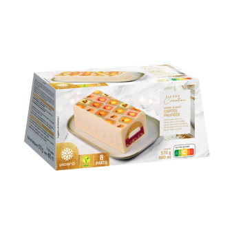 Bûche glacée Cartes fruitées