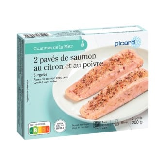 2 pavés de saumon au citron...