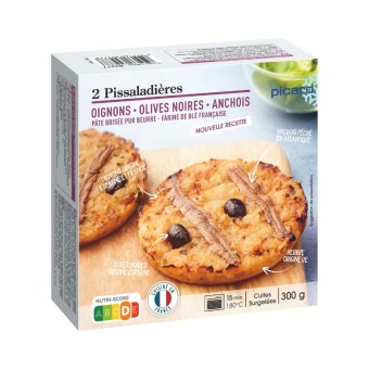 2 pissaladières oignons,...