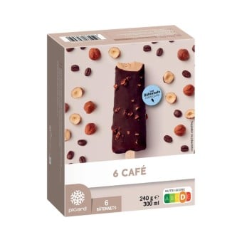 6 bâtonnets café