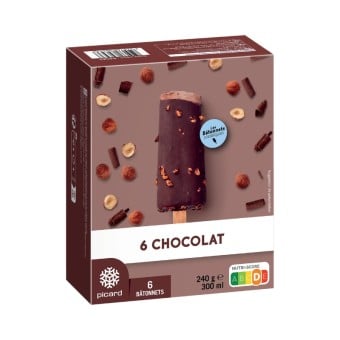 6 bâtonnets chocolat