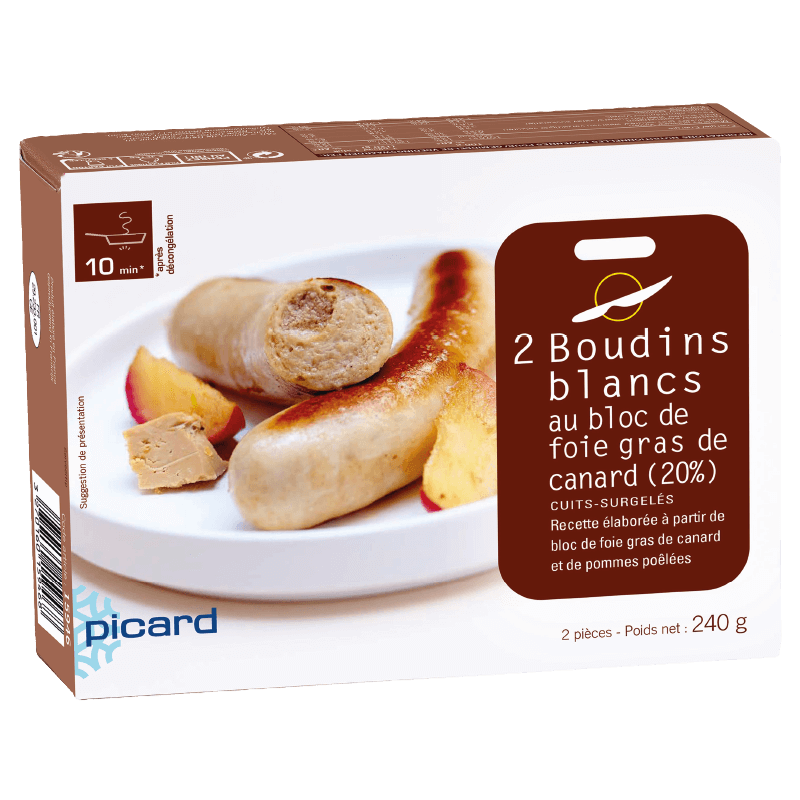 Picard Réunion 2 boudins blancs au bloc de foie gras de canard (20)